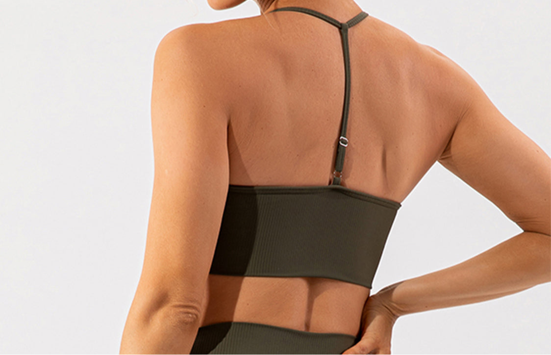 Noni Spaghetti Strap Y Back Sports Bra (multiple color options)