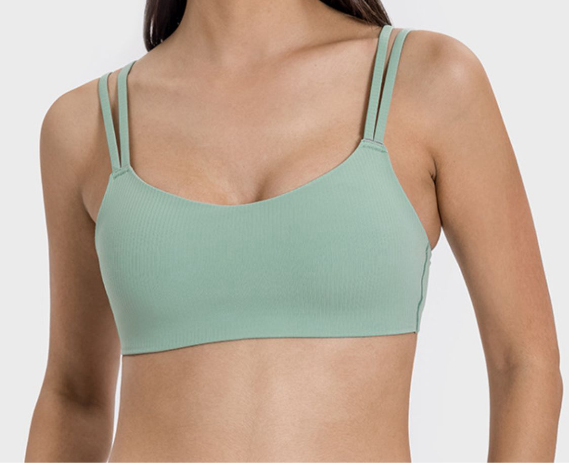 Kittie Scoop Neck Double Strap Sports Bra (multiple color options)