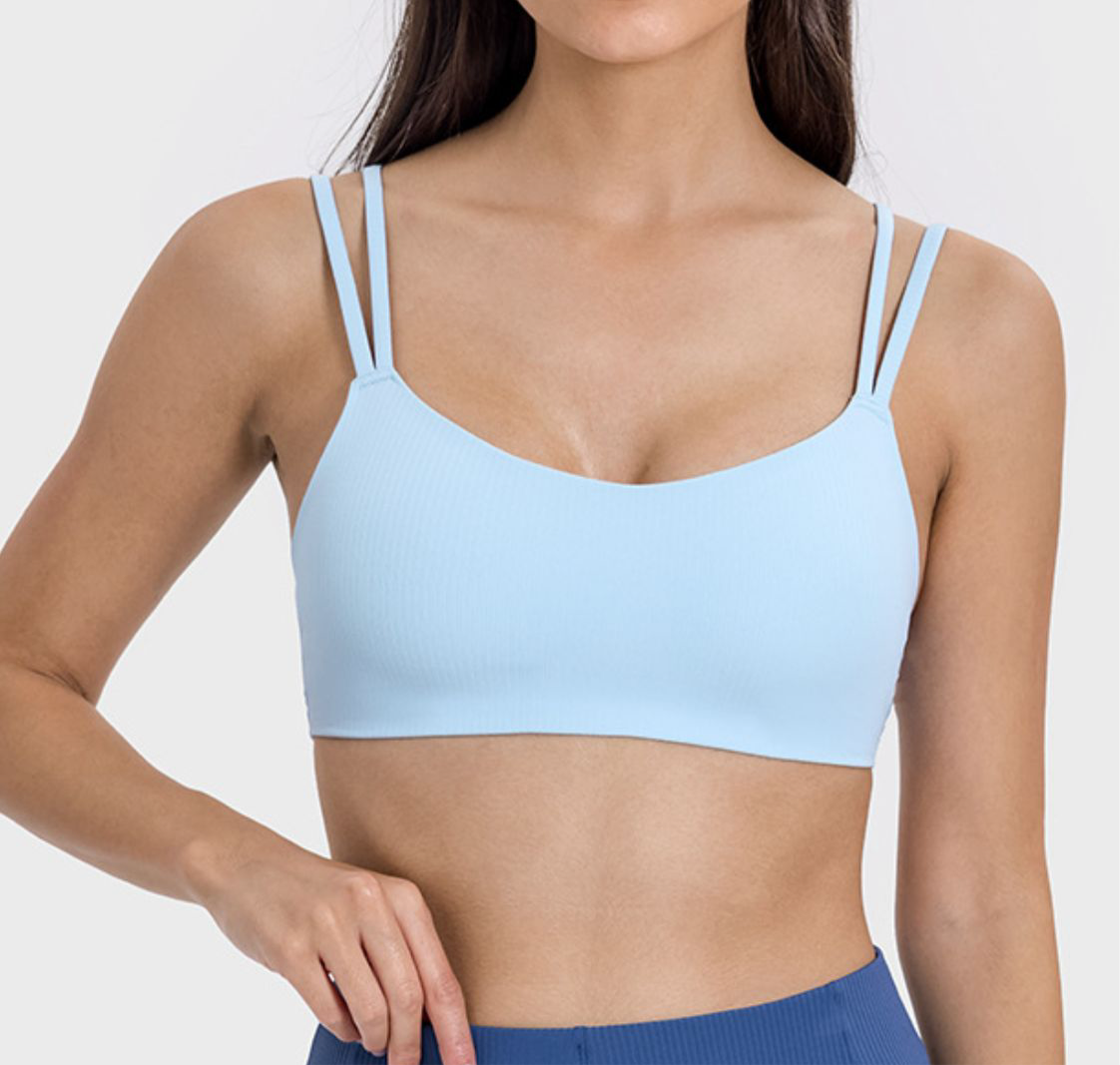 Kittie Scoop Neck Double Strap Sports Bra (multiple color options)