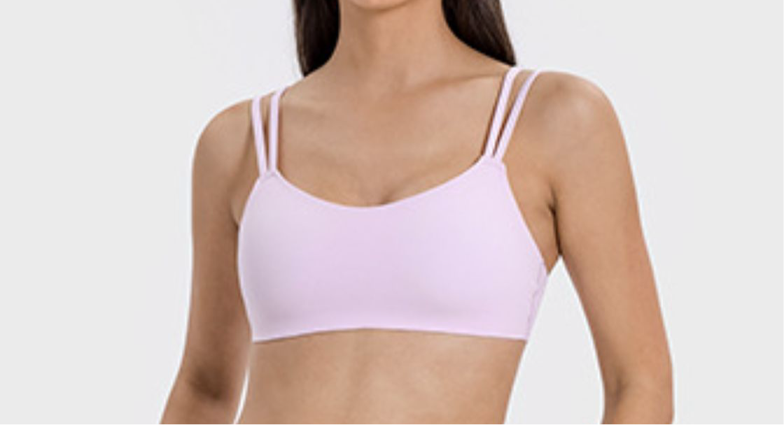 Kittie Scoop Neck Double Strap Sports Bra (multiple color options)