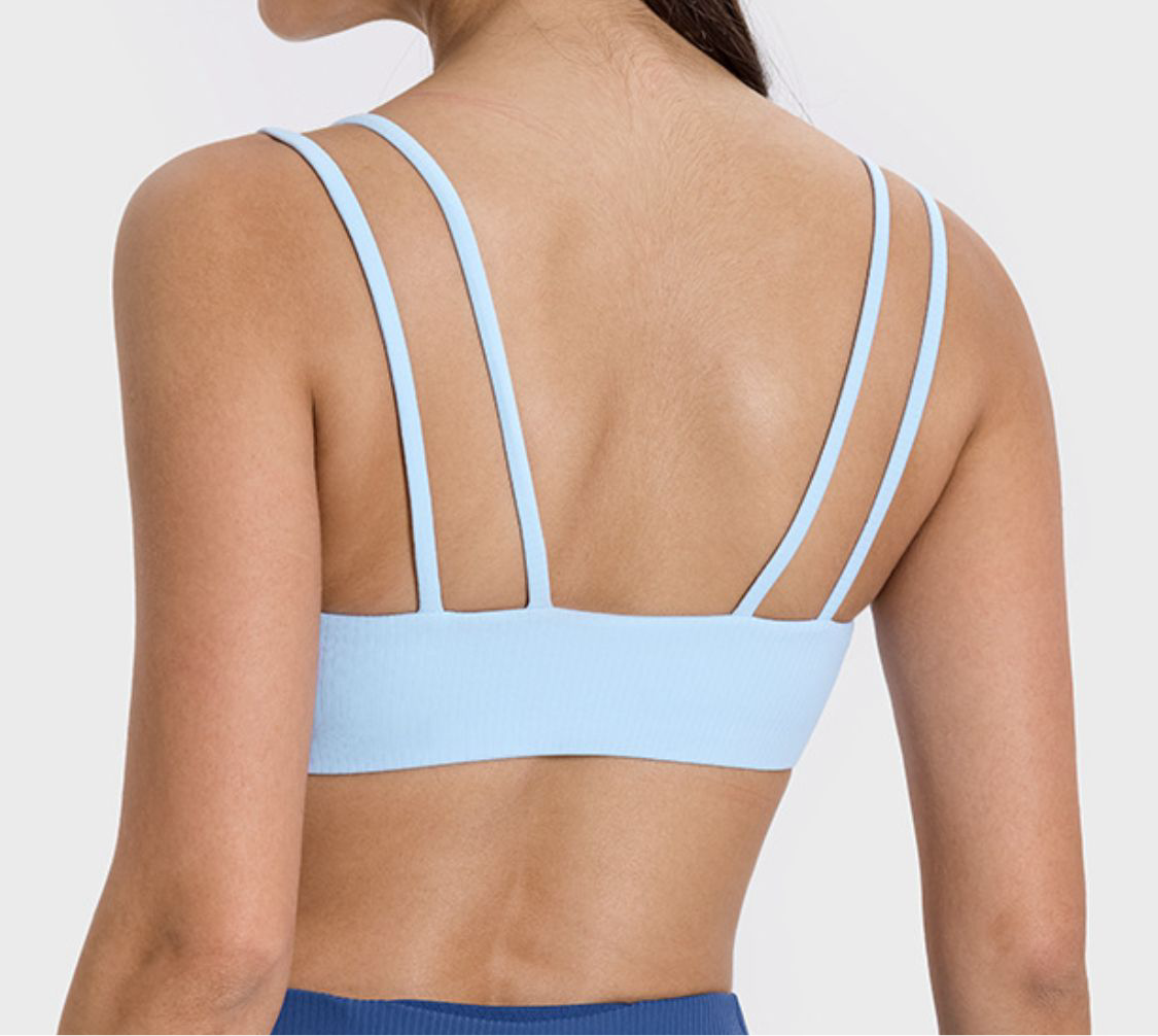 Kittie Scoop Neck Double Strap Sports Bra (multiple color options)