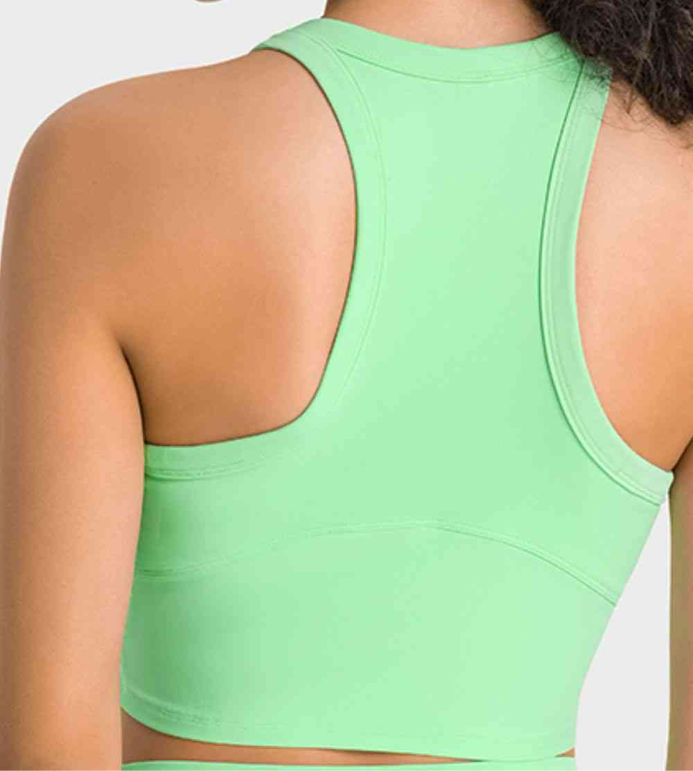 Joanna Racerback Cropped Sports Tank