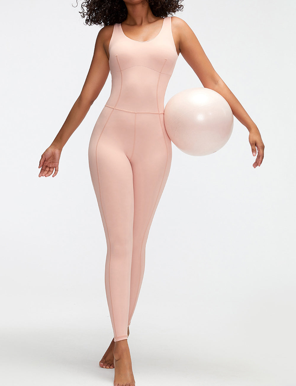 Carlie Crisscross Back Wide Strap Active Jumpsuit (color options)
