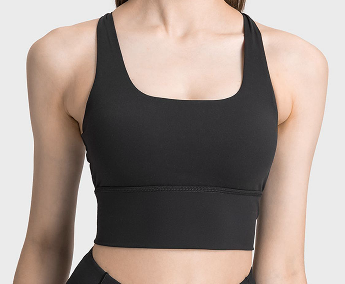Angie Scoop Neck Crisscross Straps Sports Bra (multiple color options)