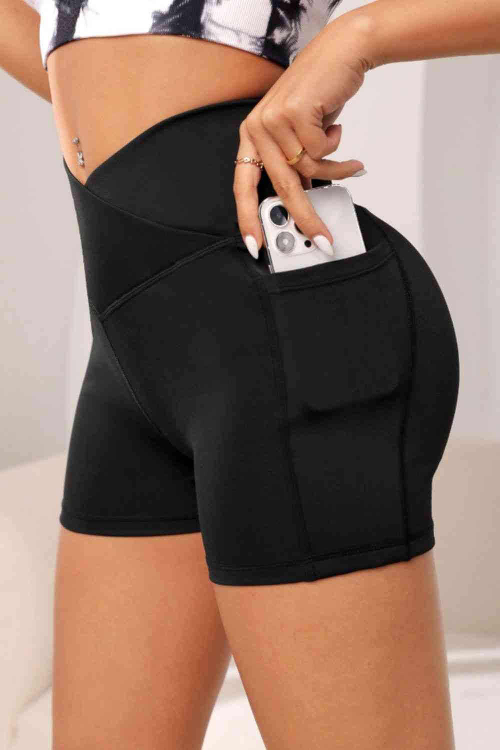 Salley Wide Waistband Shorts with Pocket (color options)