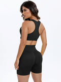 Nichelle Scoop Neck Wide Strap Racerback Tank and Shorts Set (multiple color options)