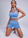 Pia Scoop Neck Tank and Shorts Active Set (color options)