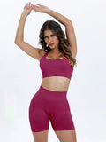 Nichelle Scoop Neck Wide Strap Racerback Tank and Shorts Set (multiple color options)