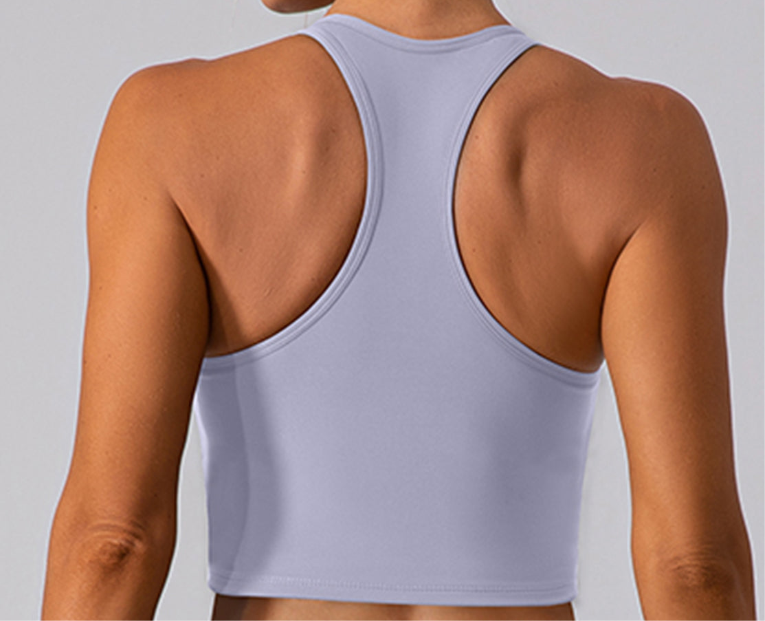Stormi Square Neck Racerback Cropped Tank (multiple color options)