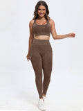 Tara Scoop Neck Racerback Legging Set (multiple color options)