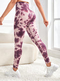 Gaby Tie-Dye Wide Waistband Active Leggings