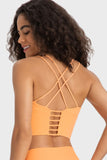 Jayde Crisscross Back Ladder Detail Sports Bra (multiple color options)