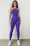 Aurora Asymmetrical Neck, Wide Strap Active Jumpsuit (multiple color options)