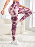 Gaby Tie-Dye Wide Waistband Active Leggings