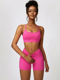 Coco Sport Bra and Wide Waistband Shorts Set (multiple color options)