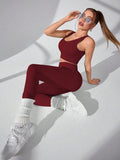 Rochelle Scoop Neck Wide Strap Top and Legging Set (color options)