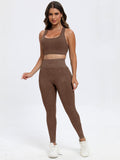 Tara Scoop Neck Racerback Legging Set (multiple color options)