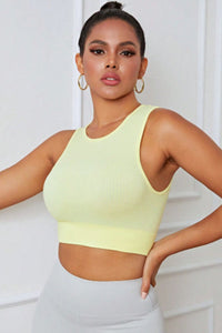 Ashley Round Neck Cropped Active Tank