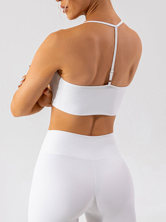 Noni Spaghetti Strap Y Back Sports Bra (multiple color options)