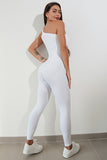 Aurora Asymmetrical Neck, Wide Strap Active Jumpsuit (multiple color options)