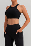 Quinn Round Neck Racerback Cropped Active Tank (multiple color options)