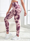 Gaby Tie-Dye Wide Waistband Active Leggings