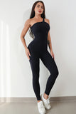 Aurora Asymmetrical Neck, Wide Strap Active Jumpsuit (multiple color options)