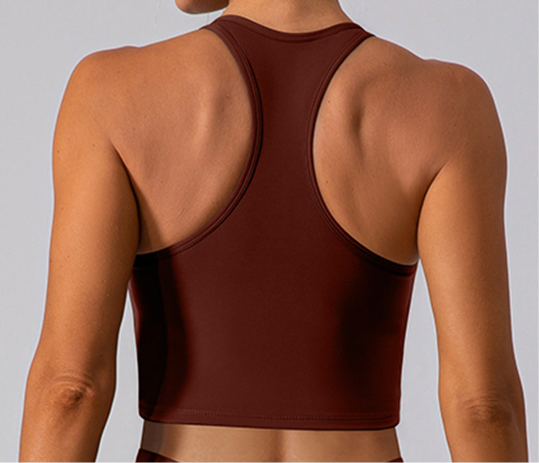 Stormi Square Neck Racerback Cropped Tank (multiple color options)