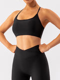 Noni Spaghetti Strap Y Back Sports Bra (multiple color options)