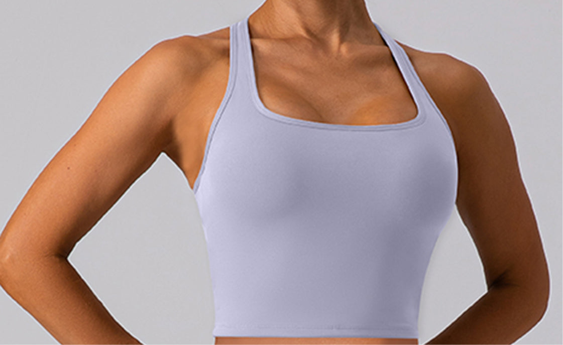 Stormi Square Neck Racerback Cropped Tank (multiple color options)