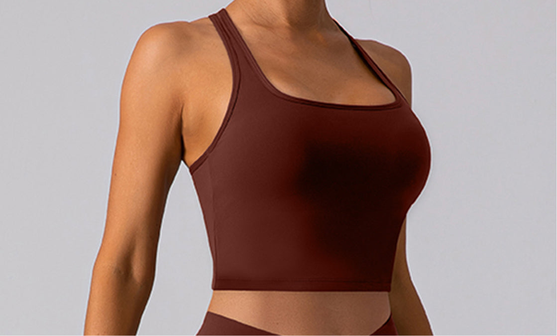 Stormi Square Neck Racerback Cropped Tank (multiple color options)
