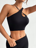 Lola Crisscross Cutout Cropped Active Tank