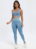 Tara Scoop Neck Racerback Legging Set (multiple color options)