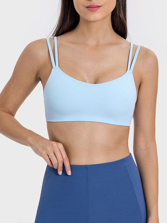 Kittie Scoop Neck Double Strap Sports Bra (multiple color options)