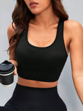 Adele Cutout Racerback Scoop Neck Active Tank