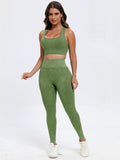 Tara Scoop Neck Racerback Legging Set (multiple color options)