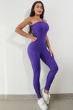 Aurora Asymmetrical Neck, Wide Strap Active Jumpsuit (multiple color options)