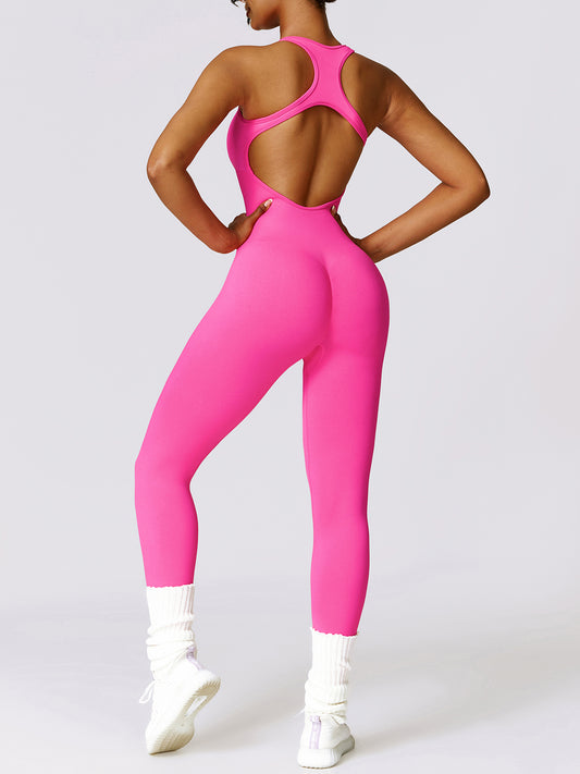 Trichele Sleeveless Cutout Racerback Jumpsuit (multiple color options)