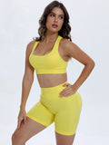 Nichelle Scoop Neck Wide Strap Racerback Tank and Shorts Set (multiple color options)