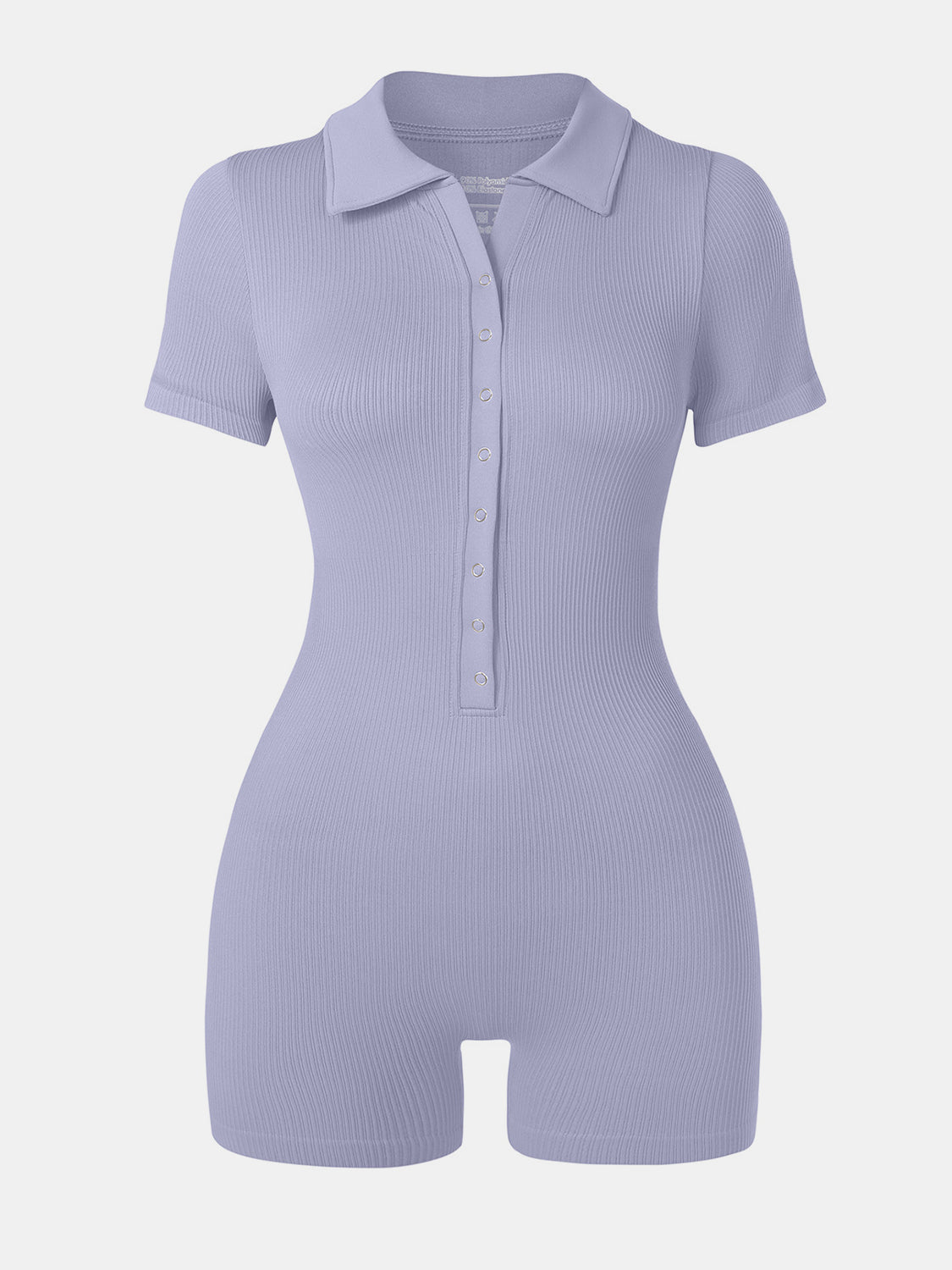 Nola Collared Neck, Short Sleeve Active Romper (color options)