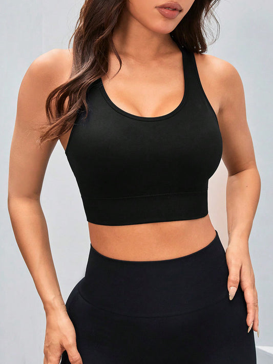 Adele Cutout Racerback Scoop Neck Active Tank