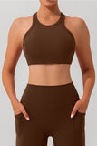 Quinn Round Neck Racerback Cropped Active Tank (multiple color options)