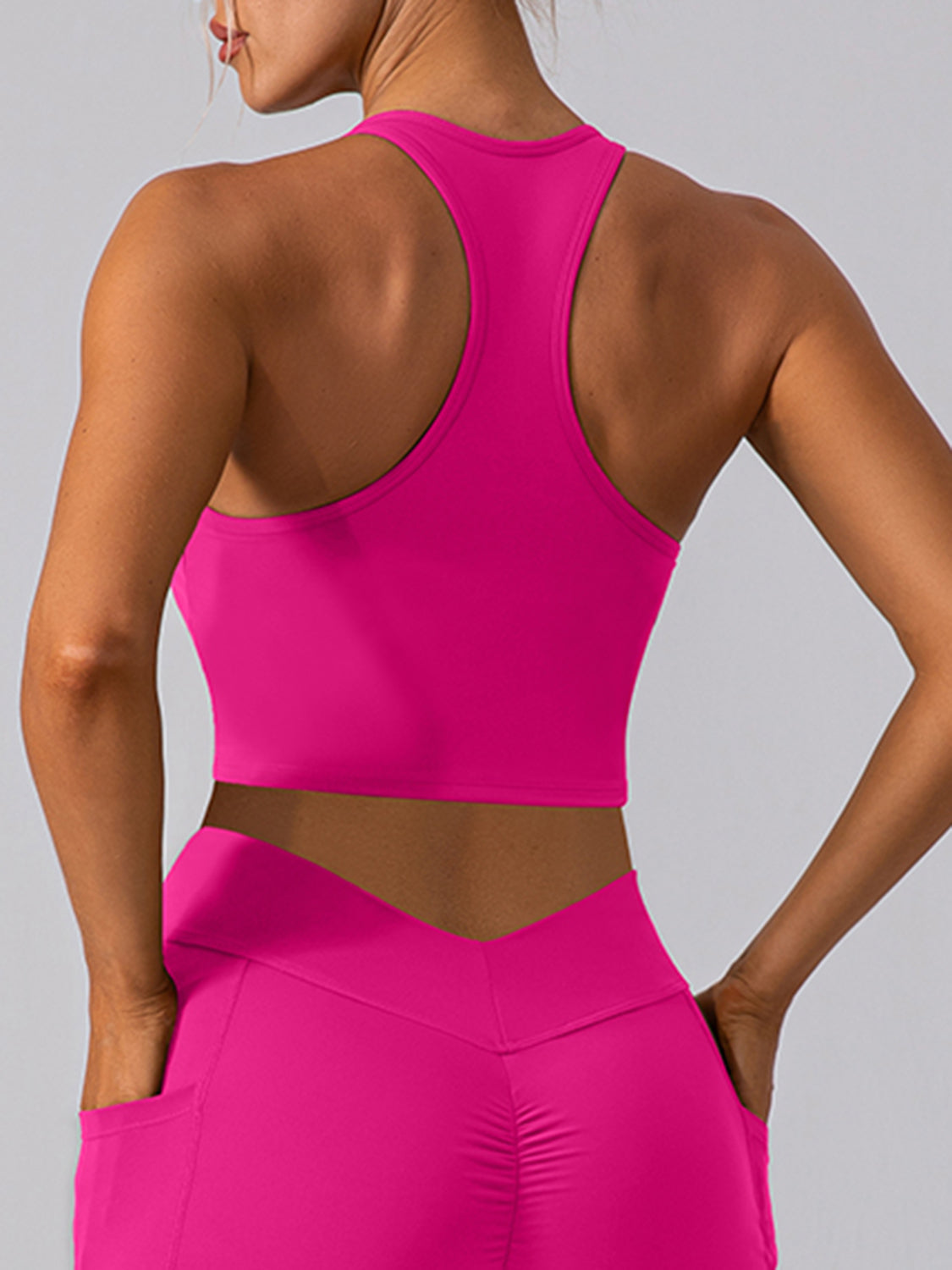 Stormi Square Neck Racerback Cropped Tank (multiple color options)