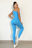 Aurora Asymmetrical Neck, Wide Strap Active Jumpsuit (multiple color options)