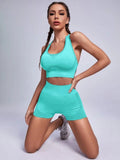 Pia Scoop Neck Tank and Shorts Active Set (color options)