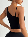 Lola Crisscross Cutout Cropped Active Tank