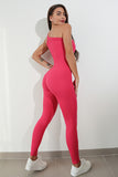 Aurora Asymmetrical Neck, Wide Strap Active Jumpsuit (multiple color options)