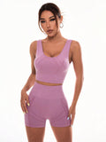 Ruthie Scoop Neck Wide Strap Top and Shorts Set