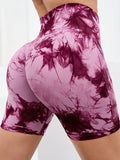 Bobbi Tie-Dye High Waist Active Shorts (multiple color options)