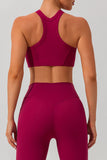 Quinn Round Neck Racerback Cropped Active Tank (multiple color options)